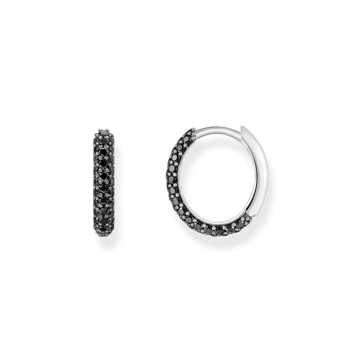 THOMAS SABO Hoop earrings with black zirconia pavÃÂÃÂÃÂé