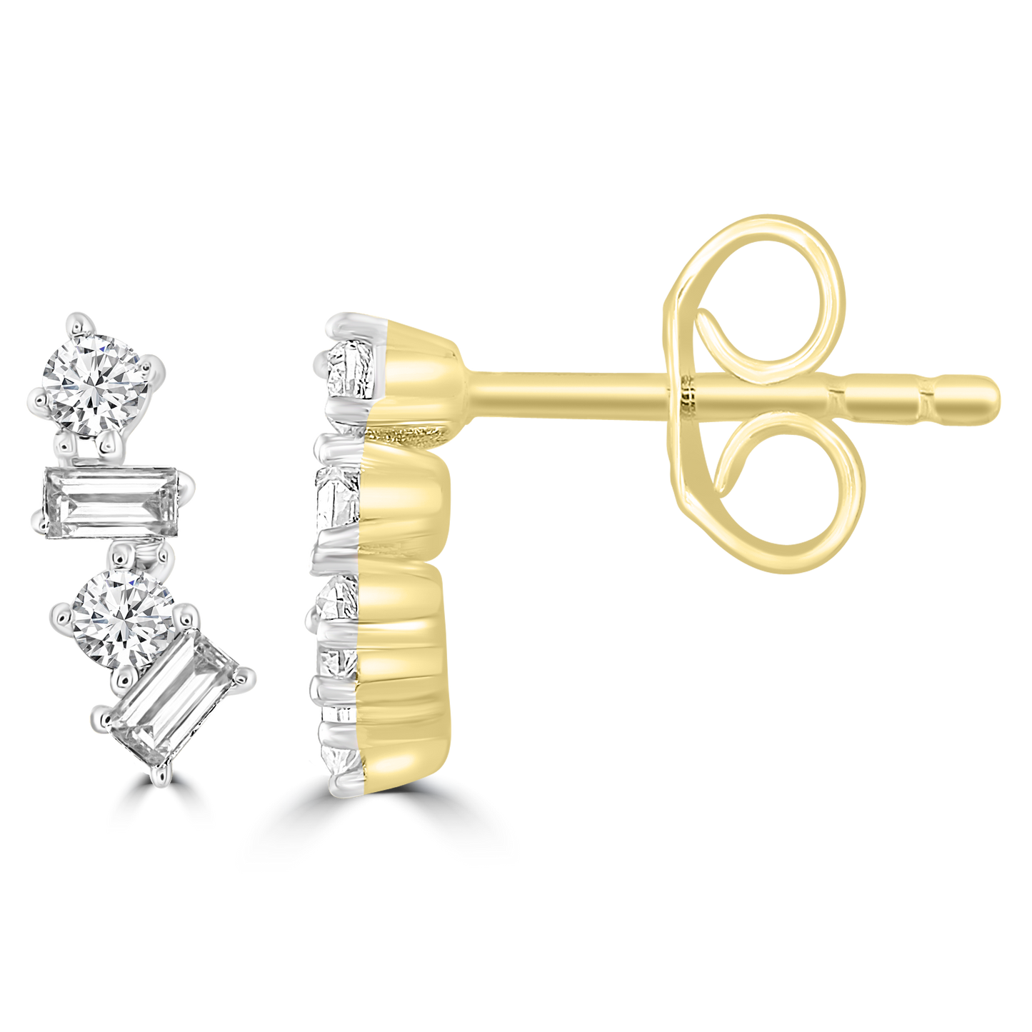 Diamond Fashion Earrings with 0.15ct Diamonds in 9K Yellow Gold