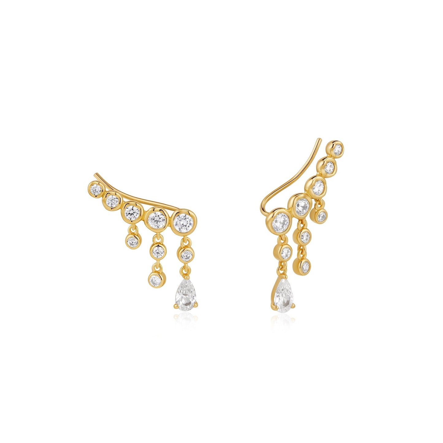 Ania Haie Gold Molten Cascade Bar Climbers