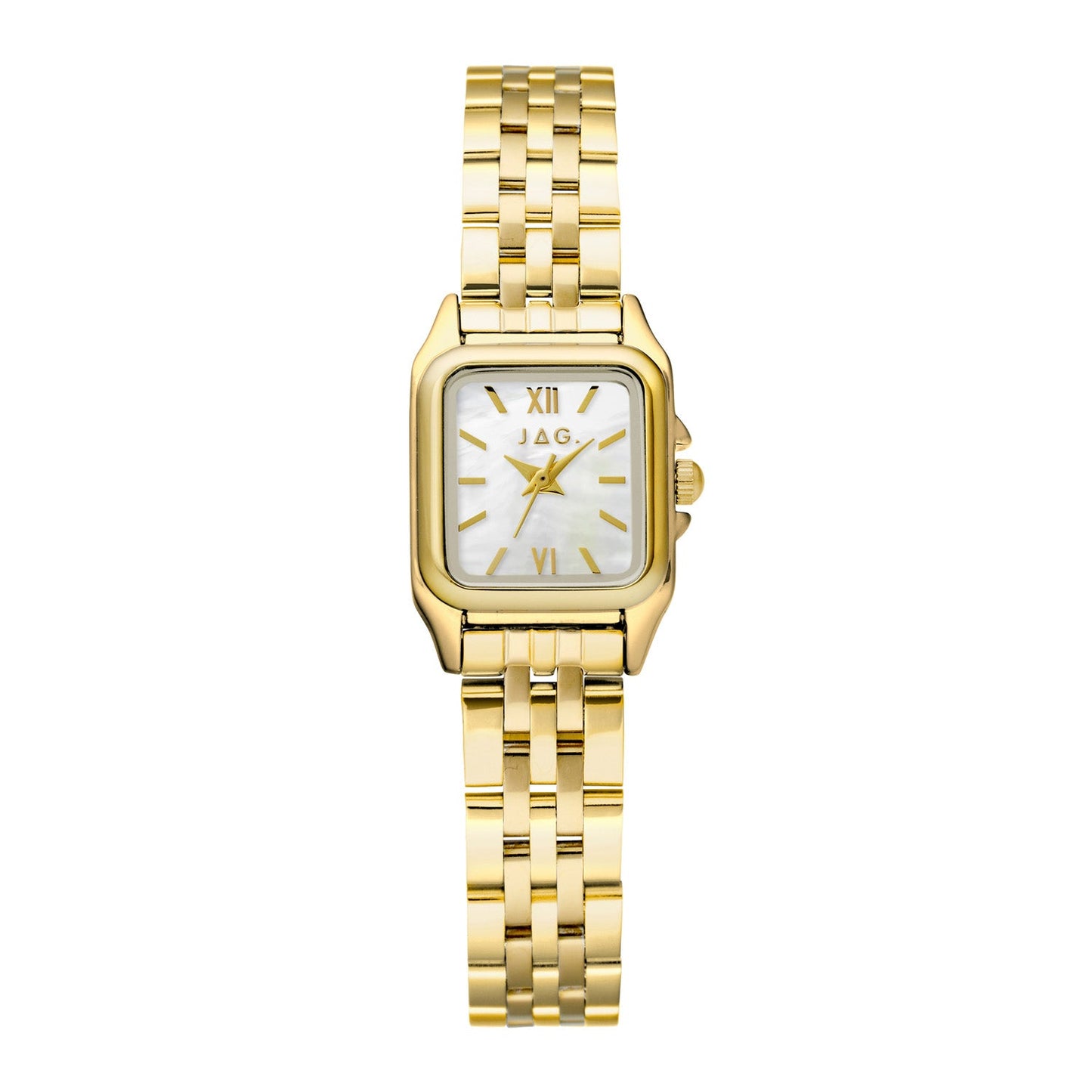 JAG Berrima Womens White MOP Dial 20.3mm Gold Watch