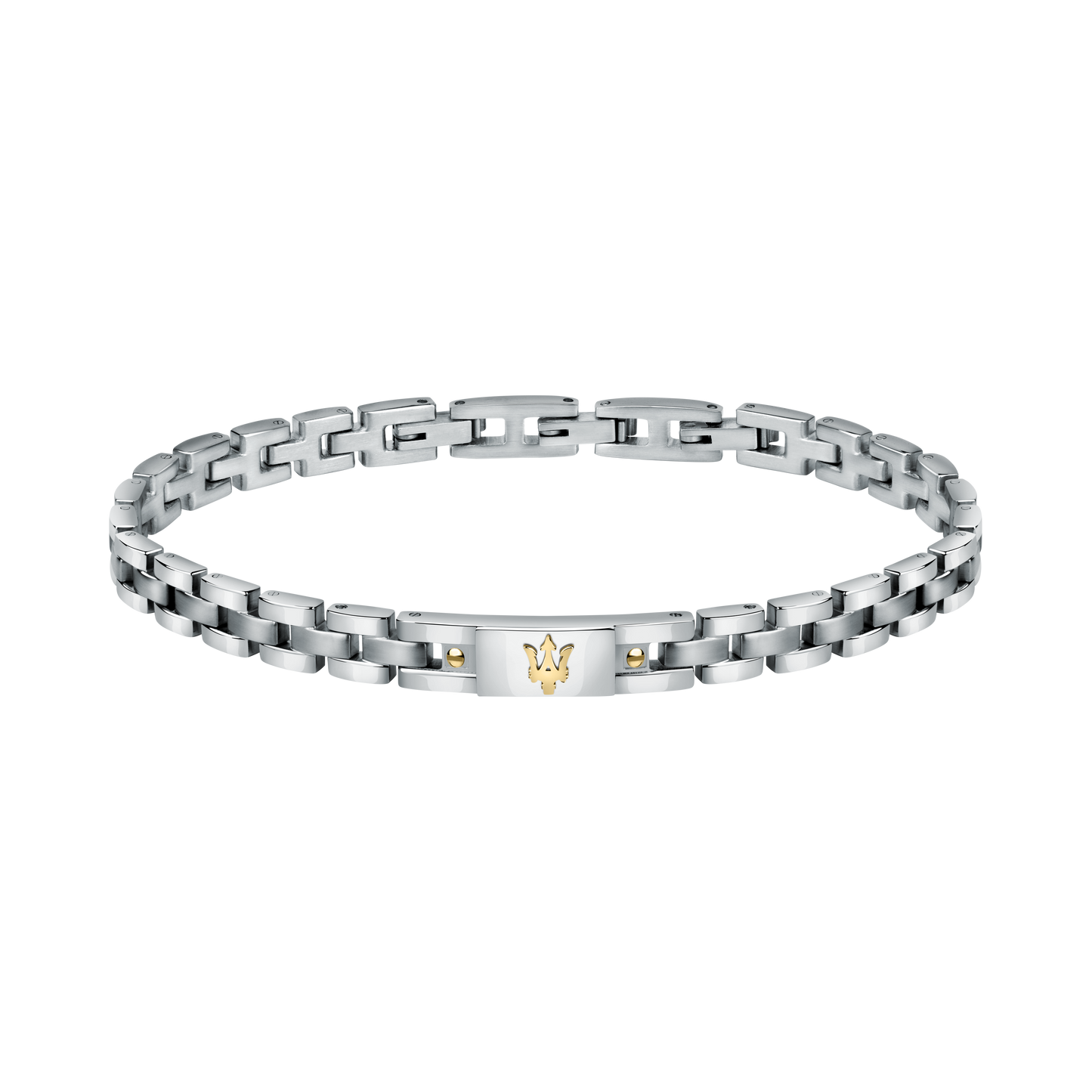 Maserati Stainless Steel Trident 22cm Bracelet