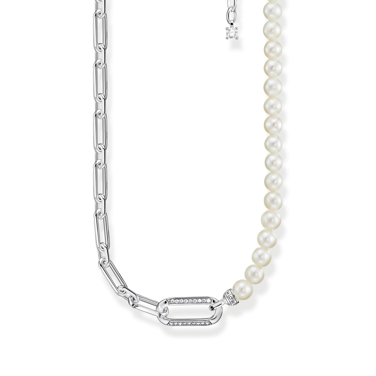 THOMAS SABO Necklace Links And Pearls Silver