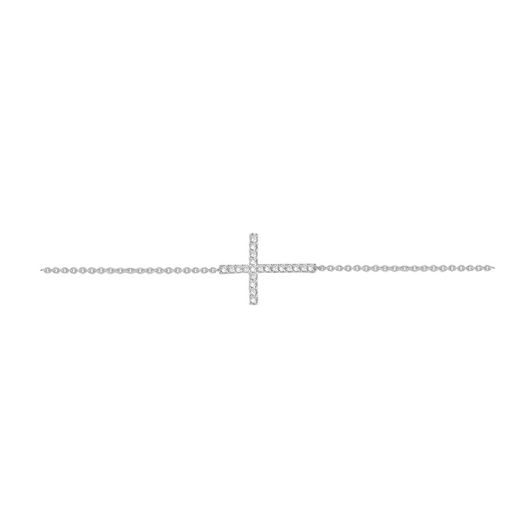 0.12ct Lab Grown Diamond Bracelet in 9K White Gold
