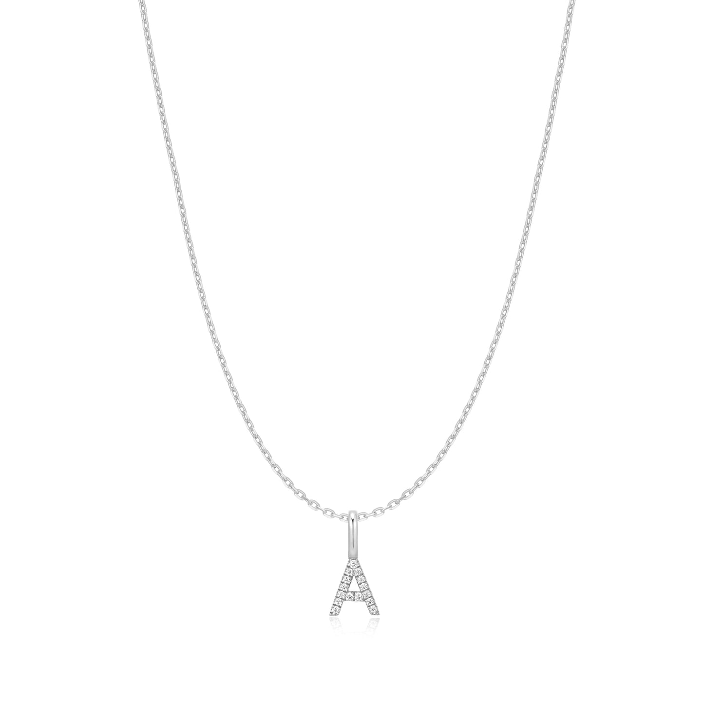Ania Haie Silver Letter A Initial Necklace