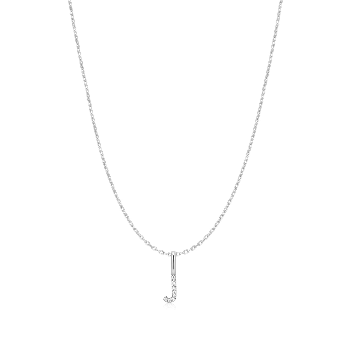 Ania Haie Silver Letter J Initial Necklace