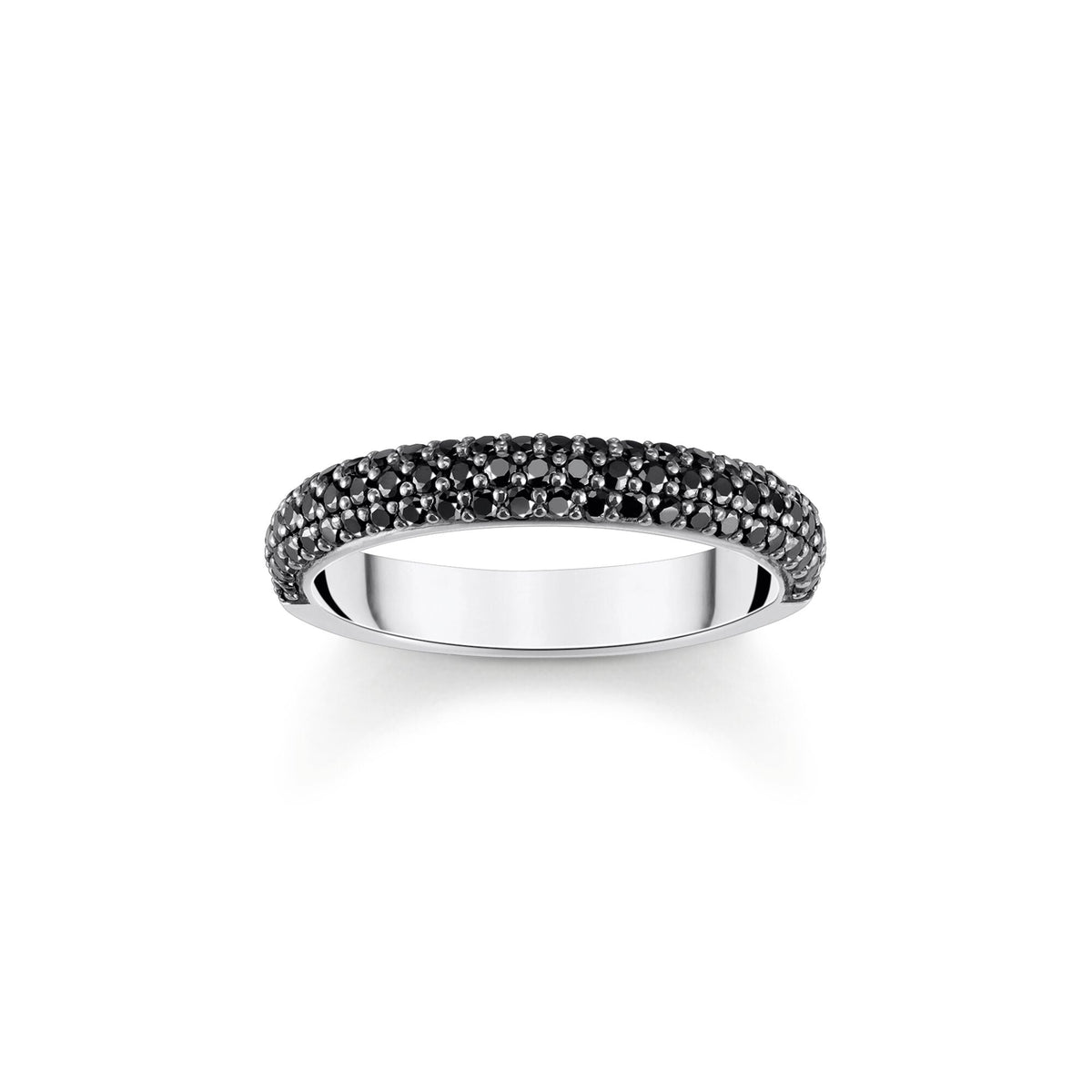 THOMAS SABO Thin band ring with black zirconia