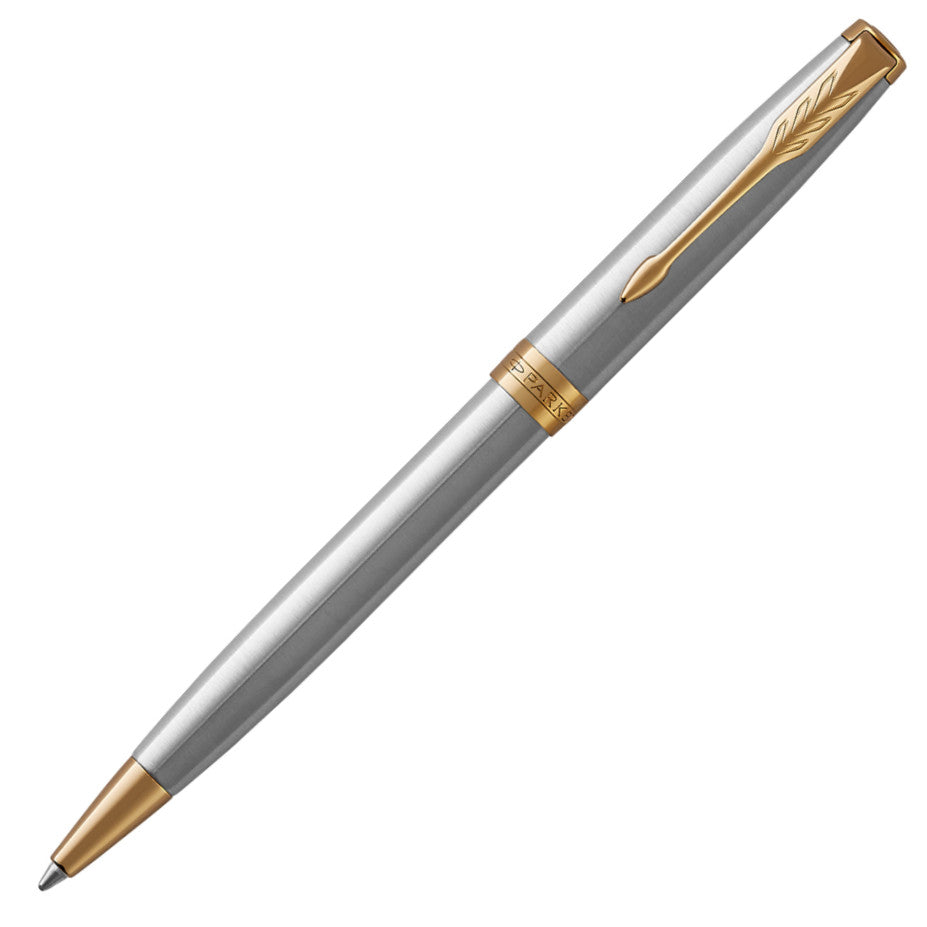 Parker Sonnet Stainless Steel Gold Trim Ballpoint Pen