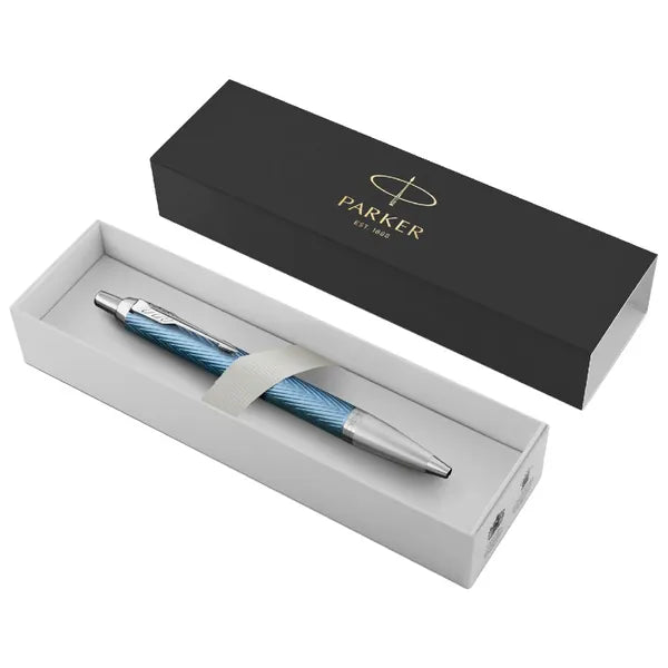 Parker IM Premium Ballpoint Pen Blue Grey Metallic