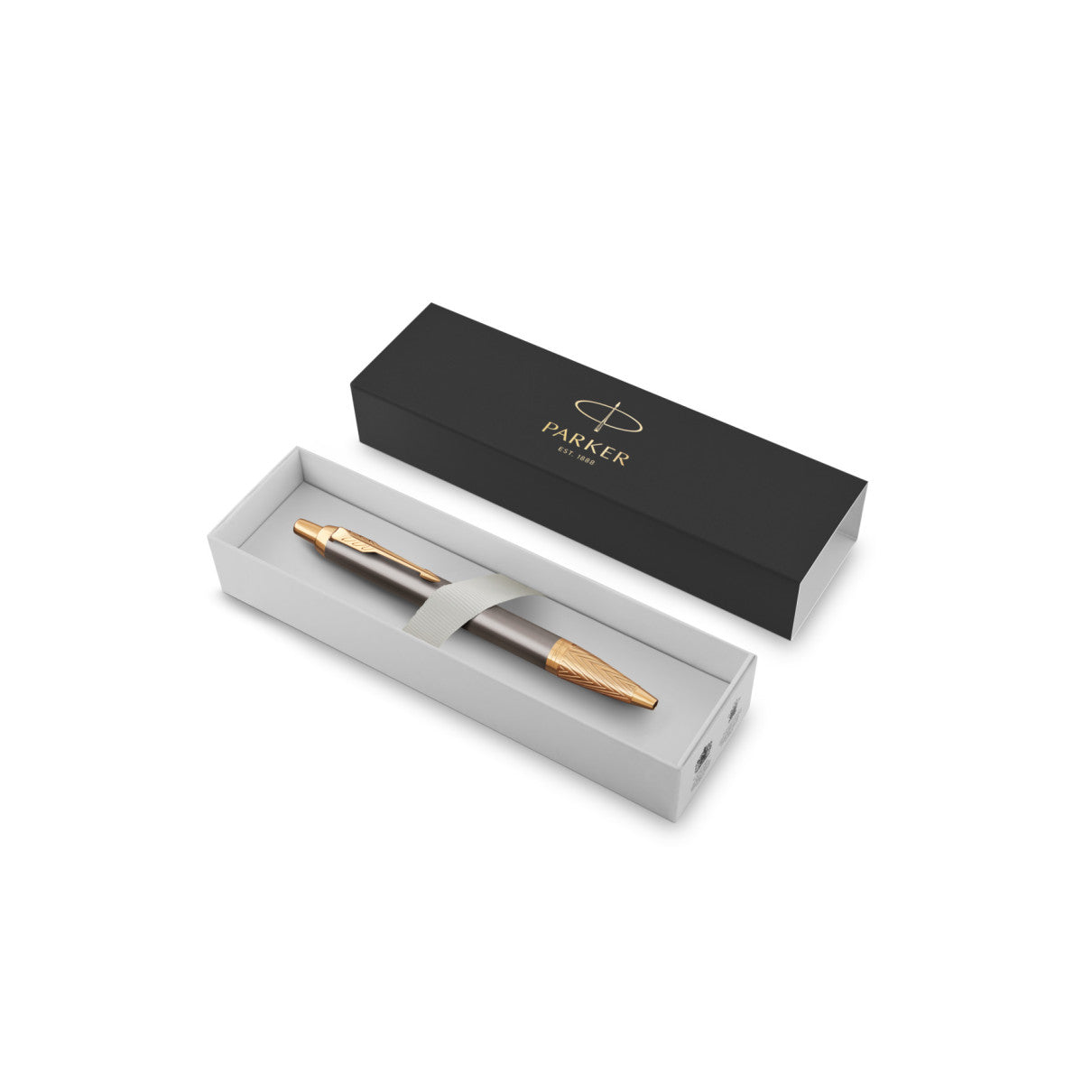 Parker IM Ballpoint Grey Lacquer Gold Cap Pen