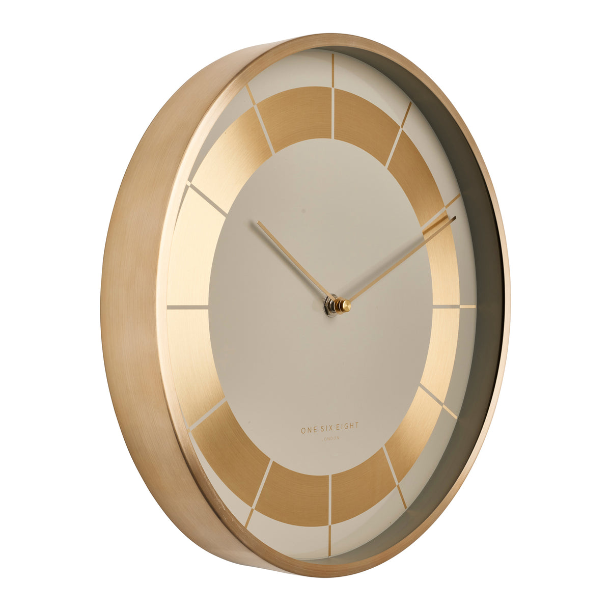 One Six Eight London Arlo 30cm Nude Beige Silent Wall Clock