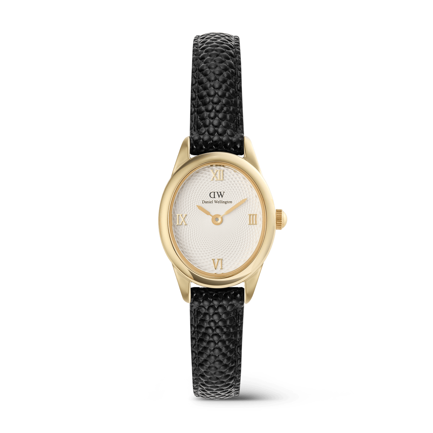 Daniel Wellington Ophelia Mini Black Lizard White Guilloché Gold
