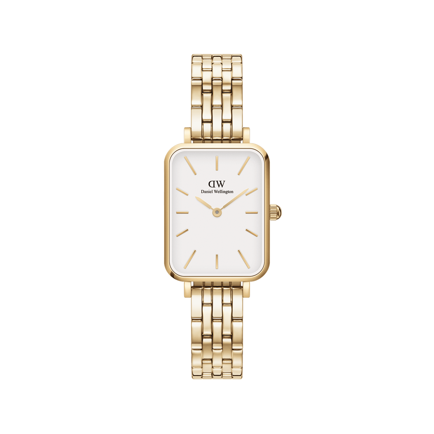 Daniel Wellington Quadro 20x26 5-Link Gold & White Watch