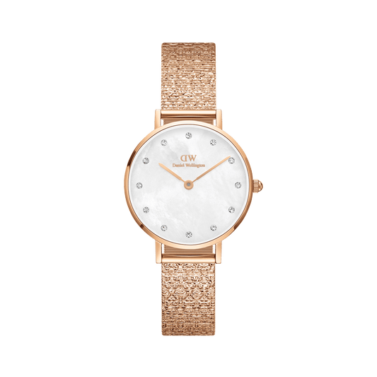 Daniel Wellington Petite 28 Lumine Rose Gold Mother of Pearl White Watch