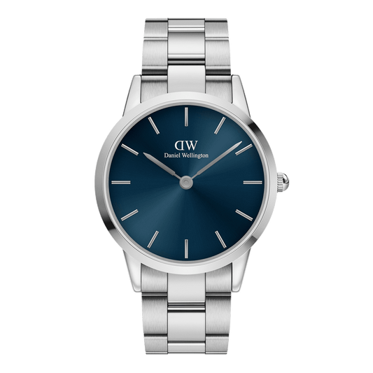 Daniel Wellington Iconic Link Arctic 40 Silver & Blue Watch