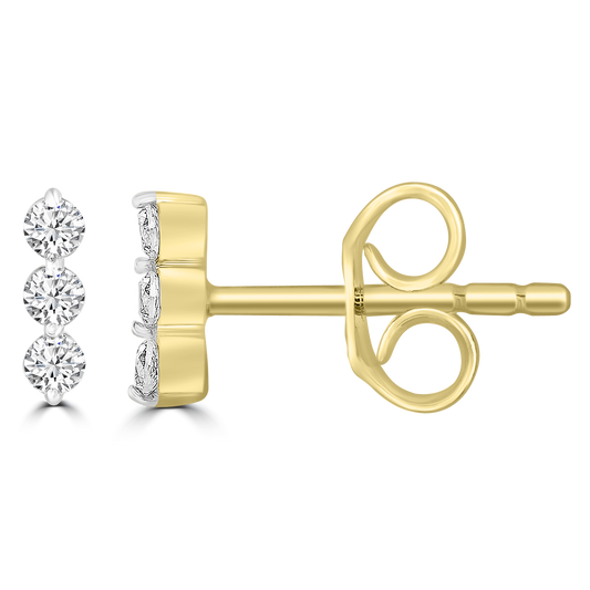 Diamond Fashion Earrings with 0.15ct Diamonds in 9K Yellow Gold