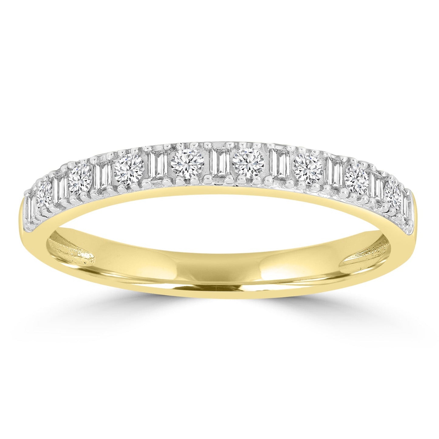 Band Ring with 0.20ct Diamonds in 9K Yellow Gold