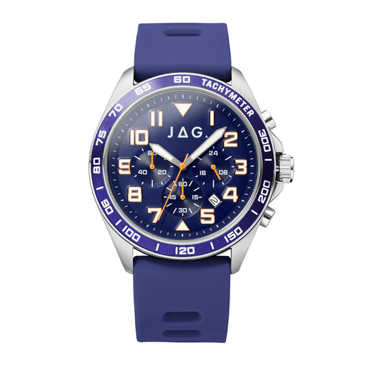 JAG Beachport Mens Navy Dial 46mm Navy Watch