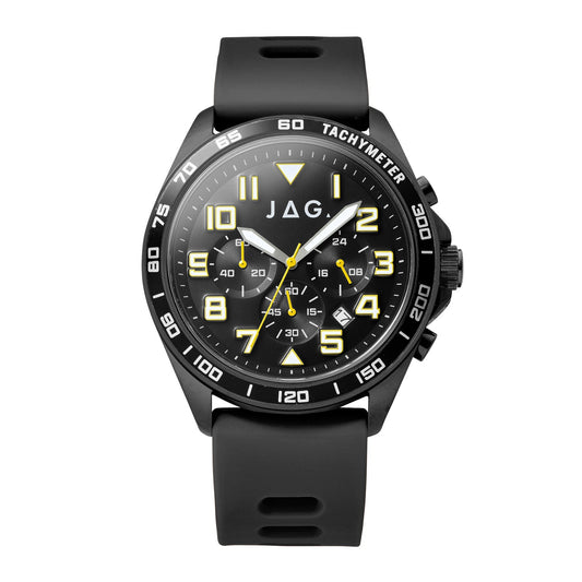 JAG Beachport Mens Black Dial 46mm Black Watch