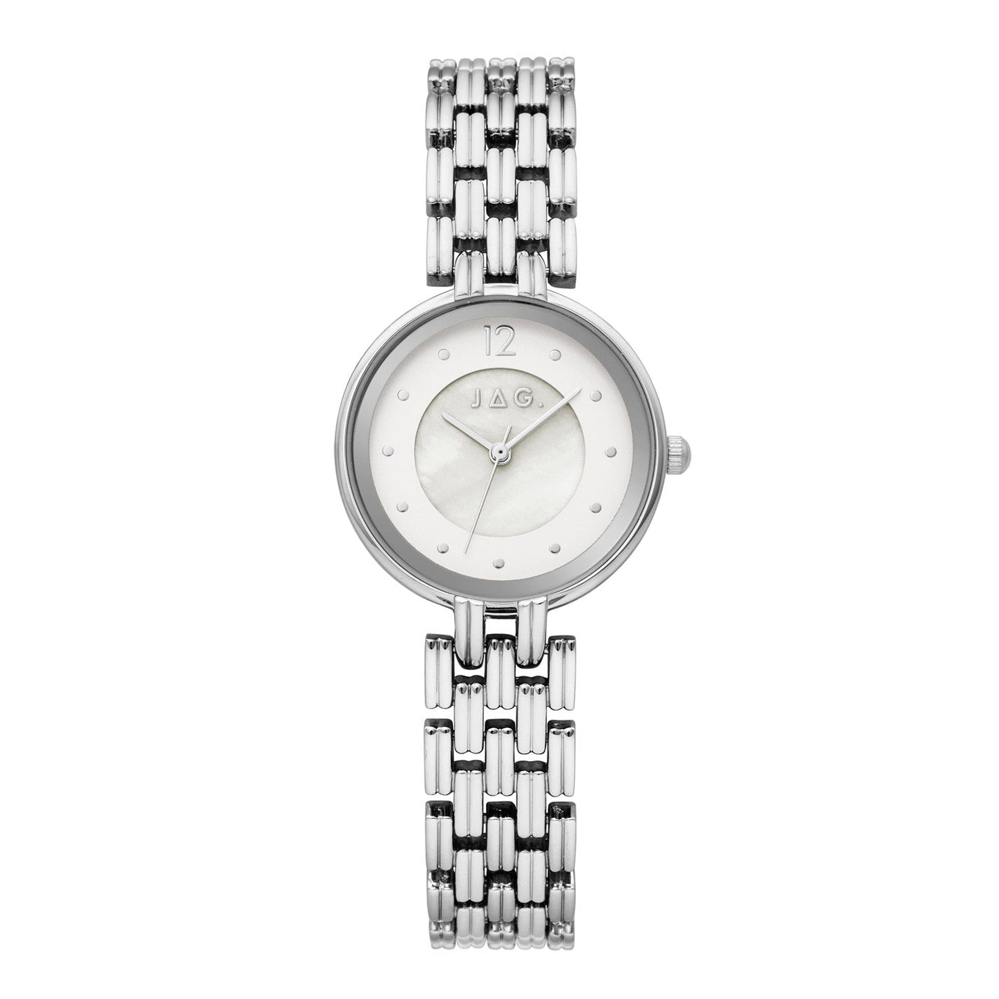 JAG Iluka Womens White MOP Dial 30mm Silver Watch