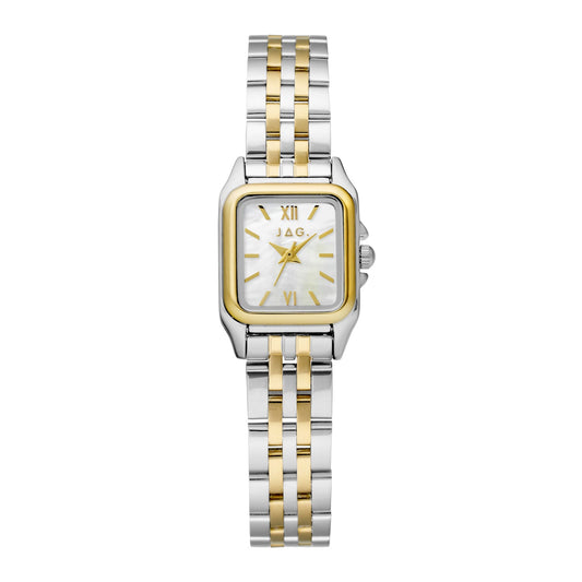 JAG Berrima Womens White MOP 20.3mm Two-Tone Watch