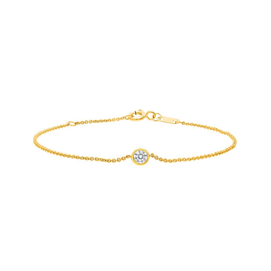 0.15ct Lab Grown Diamond 16-18cm Bracelet in 9K Yellow Gold
