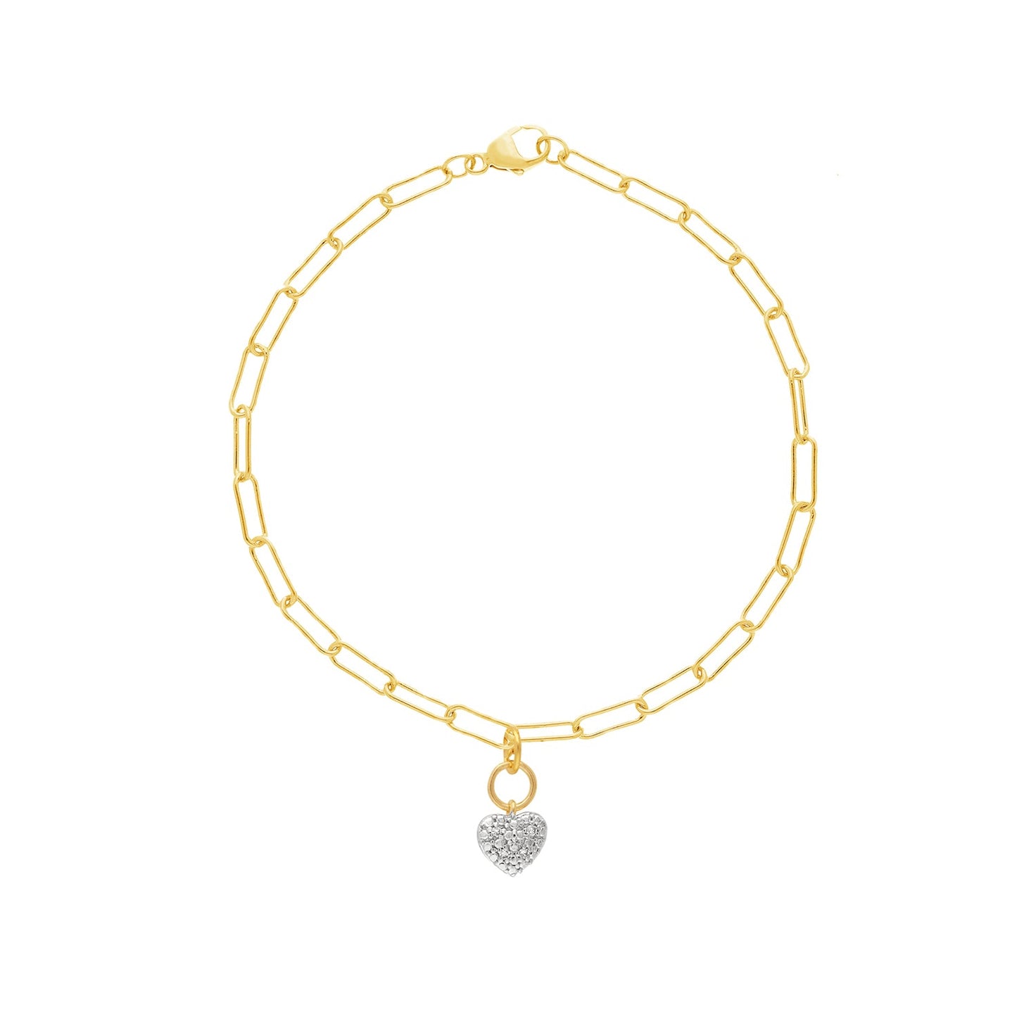 0.02ct Lab Grown Diamond 17-19cm Bracelet in 9K Yellow Gold