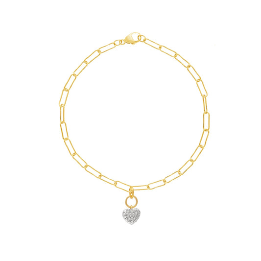 0.02ct Lab Grown Diamond 17-19cm Bracelet in 9K Yellow Gold