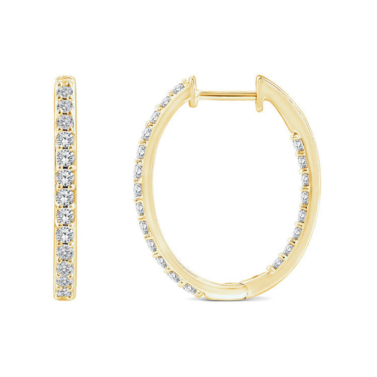 1.00ct Lab Grown Diamond Earrings in 9K Yellow Gold