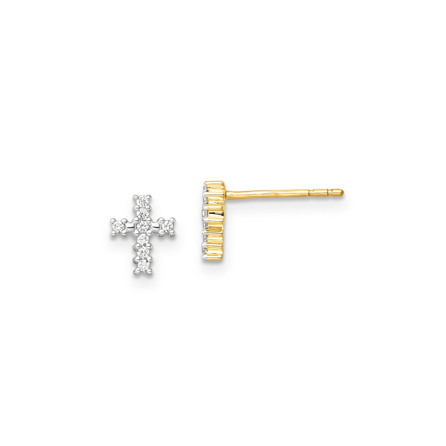 0.10ct Lab Grown Diamond Earrings in 9K Yellow Gold
