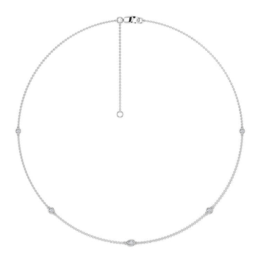 0.33ct Lab Grown Diamond Necklace in 9K White Gold