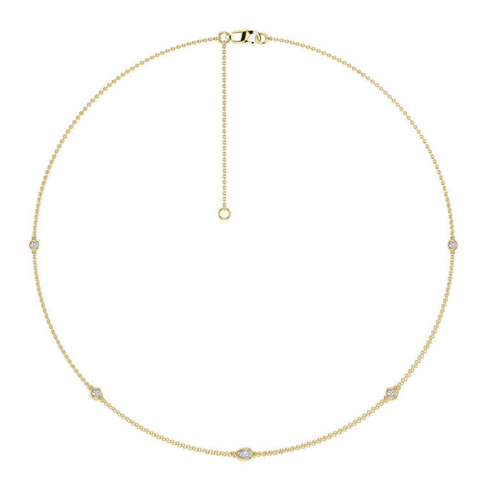 0.33ct Lab Grown Diamond Necklace in 9K Yellow Gold
