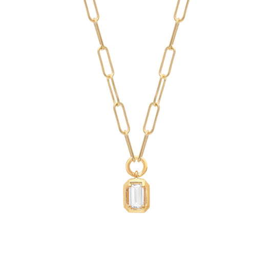 0.5ct Lab Grown Diamond Necklace in 9K Yellow Gold