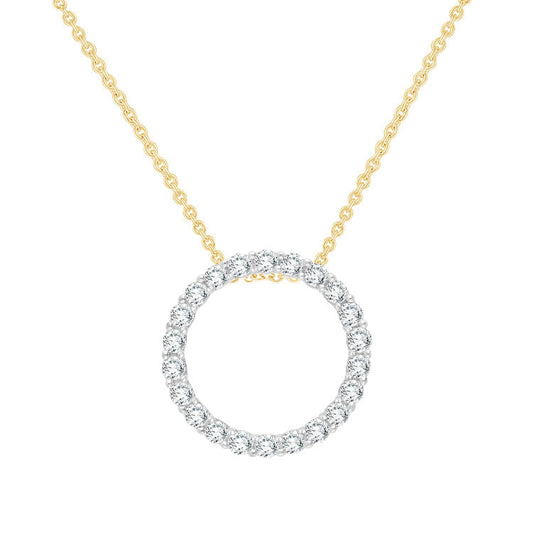 0.50ct Lab Grown Diamond Necklace in 9K Yellow Gold