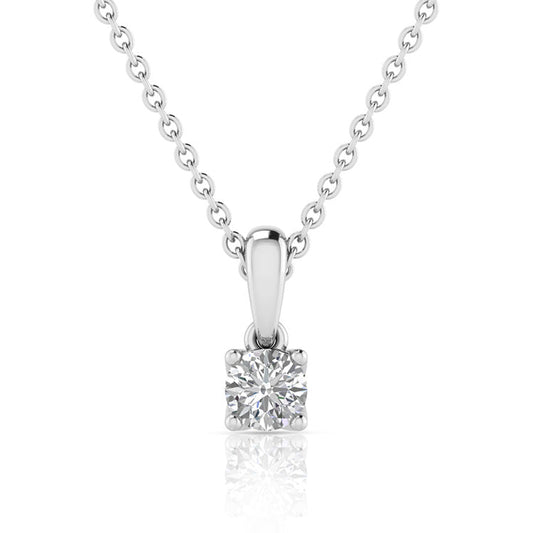 0.25ct Lab Grown Diamond Necklace in 9K White Gold
