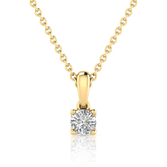 0.25ct Lab Grown Diamond Necklace in 9K Yellow Gold
