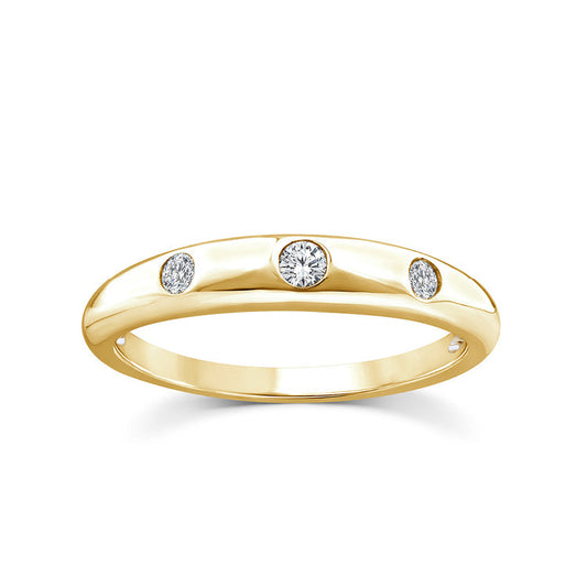 0.10ct Lab Grown Diamond Ring in 9K Yellow Gold