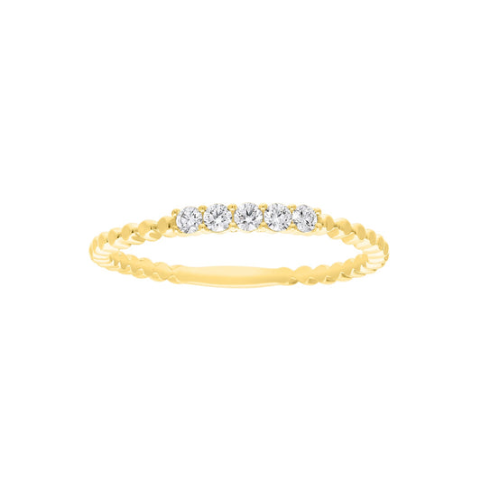 0.12ct Lab Grown Diamond Ring in 9K Yellow Gold
