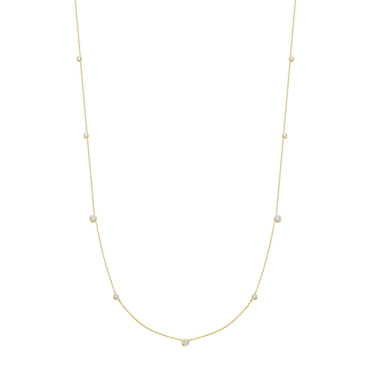Ania Haie Gold Bezel Cubic Zirconia Station Necklace