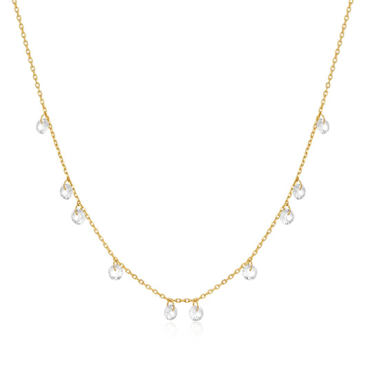 Ania Haie Gold Droplet Station Necklace