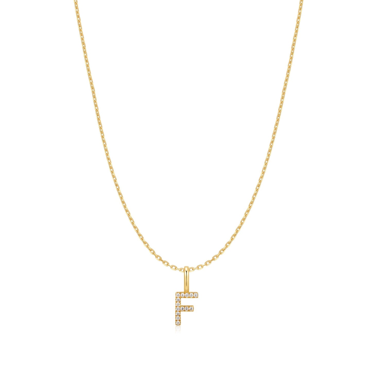 Ania Haie Gold Letter F Initial Necklace