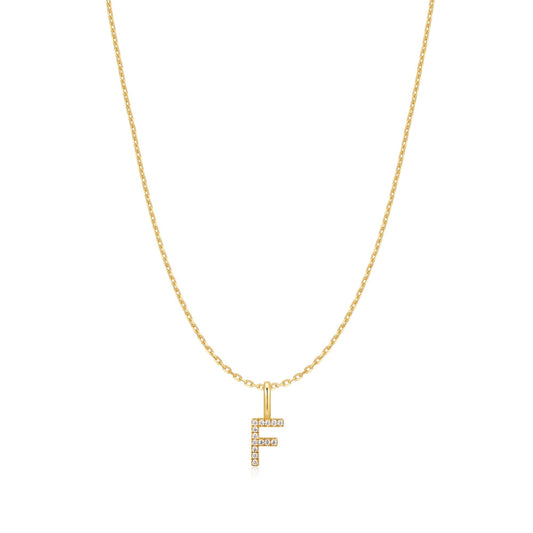 Ania Haie Gold Letter F Initial Necklace