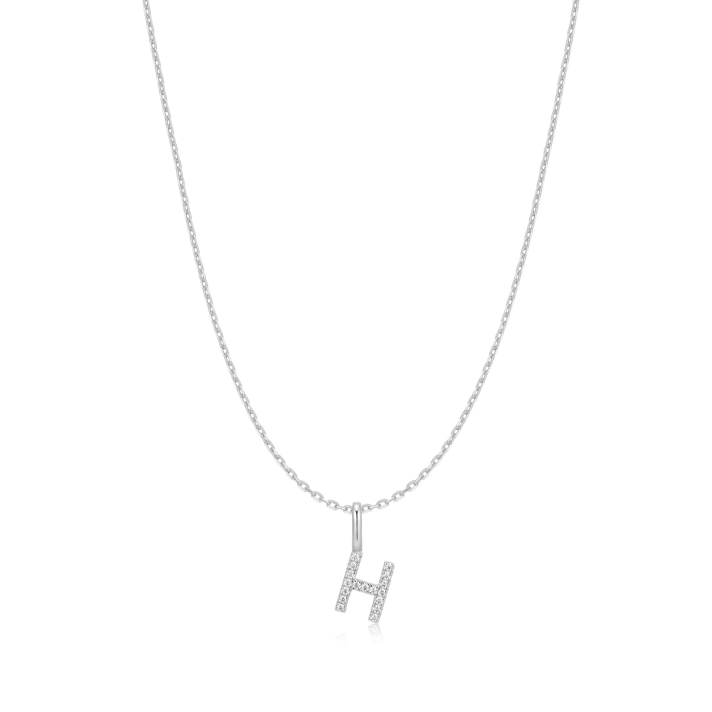 Ania Haie Silver Letter H Initial Necklace