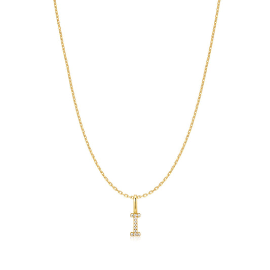Ania Haie Gold Letter I Initial Necklace