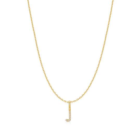 Ania Haie Gold Letter J Initial Necklace