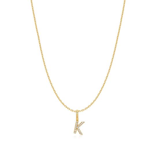 Ania Haie Gold Letter K Initial Necklace
