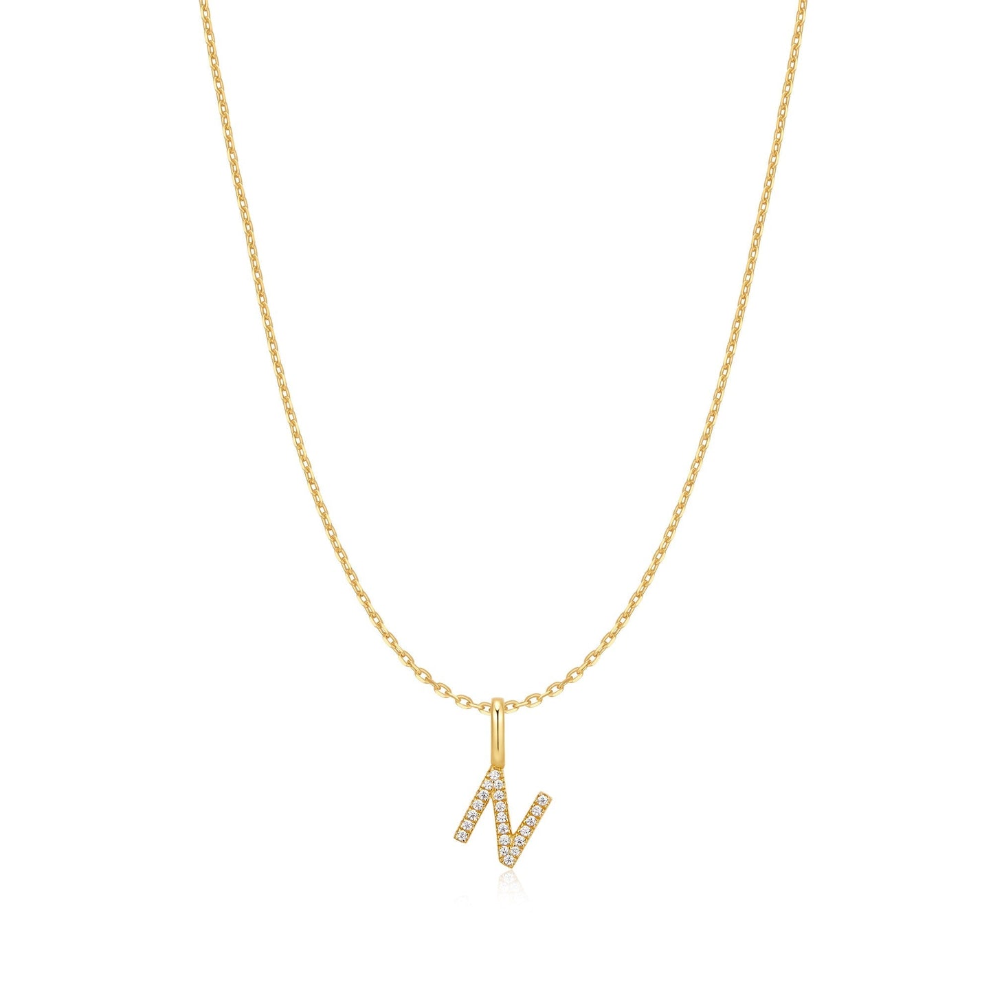 Ania Haie Gold Letter N Initial Necklace