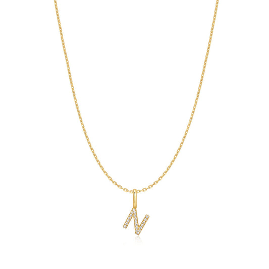 Ania Haie Gold Letter N Initial Necklace