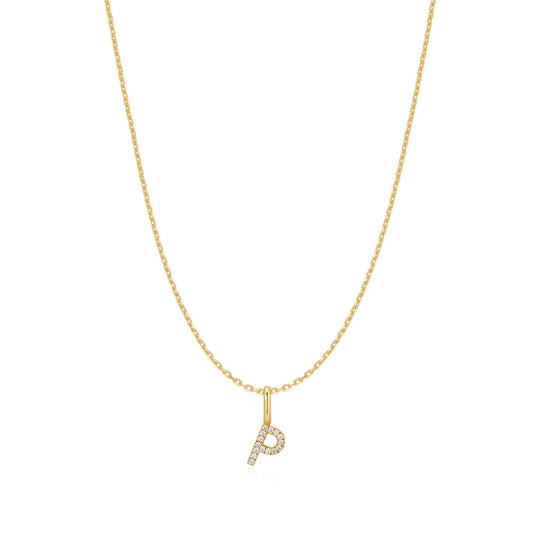 Ania Haie Gold Letter P Initial Necklace