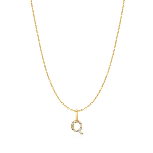 Ania Haie Gold Letter Q Initial Necklace