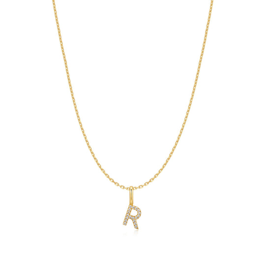 Ania Haie Gold Letter R Initial Necklace